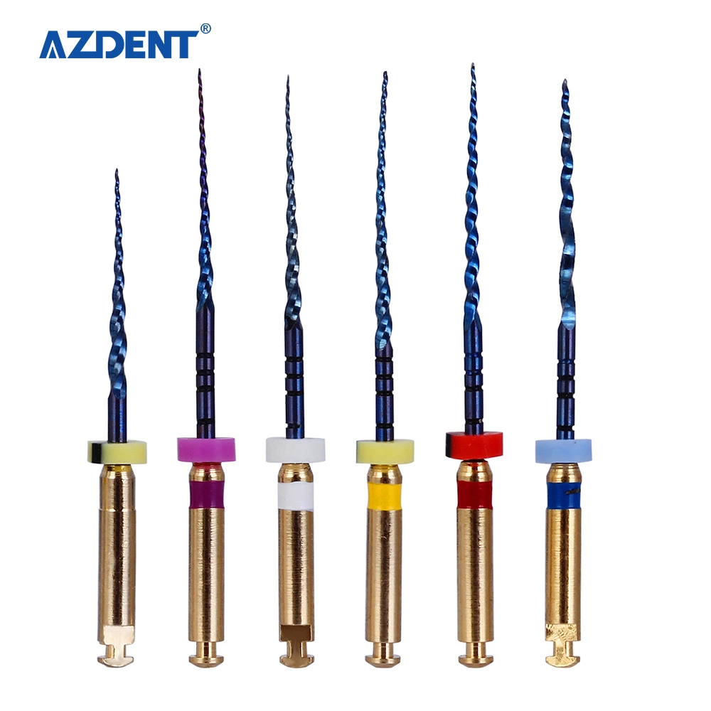 6PS Engine Use Heat Activated Niti Endodontic Canal Root Files 25mm/19mm/21mm Dental Rotary Files