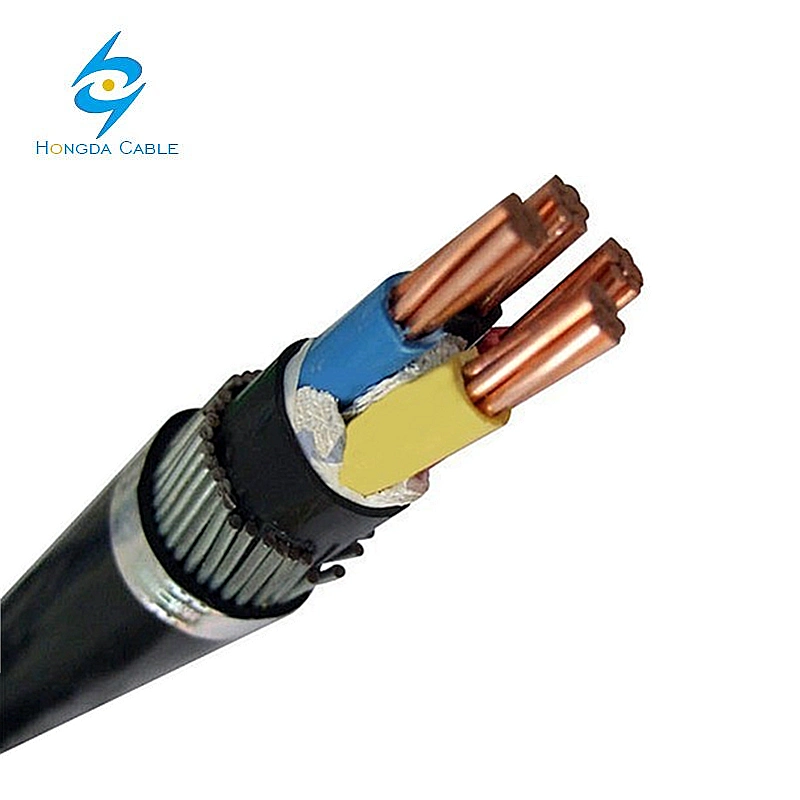 10mm 16mm 25mm 4 Core Swa Cable 4c Swa XLPE PVC Armoured Cable Price 0.6/1kv