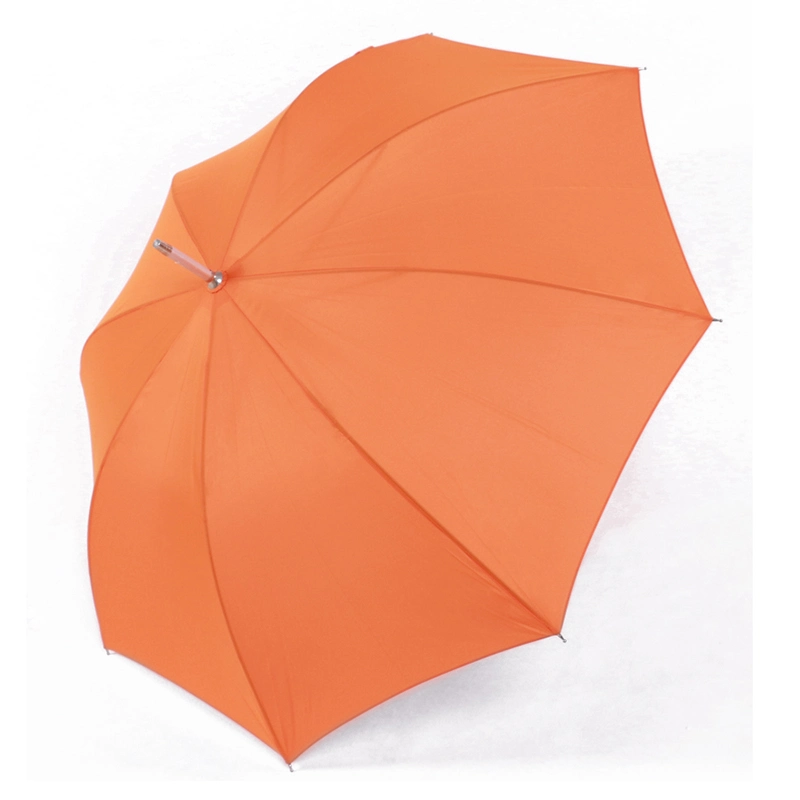 professional 23 Medium Size Orange Windproof Automatic Straight Rain Umbrella Producer