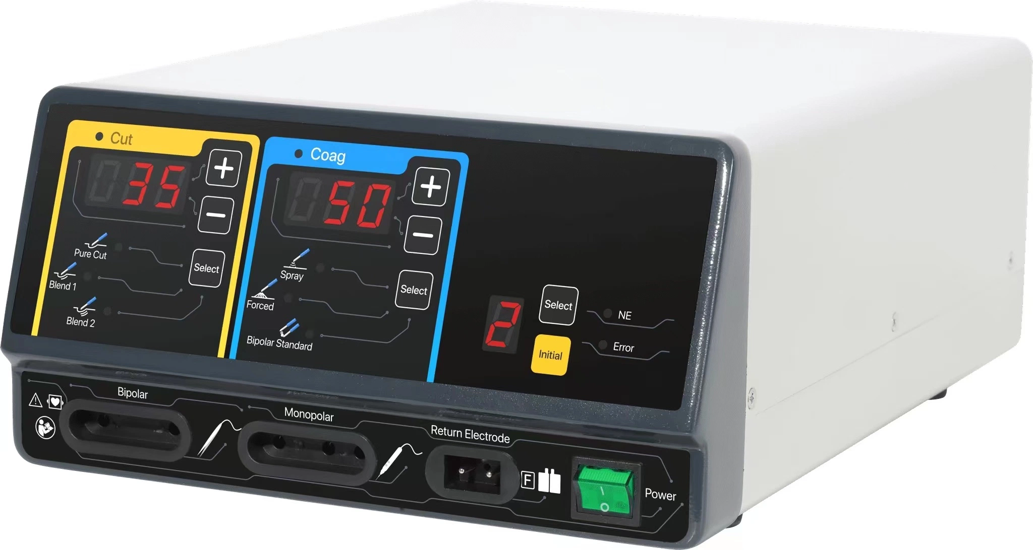 Mn-Dm100V el cauterio micro quirúrgica de la máquina de la cirugía de la unidad generadora de electrocirugía diatermia máquina