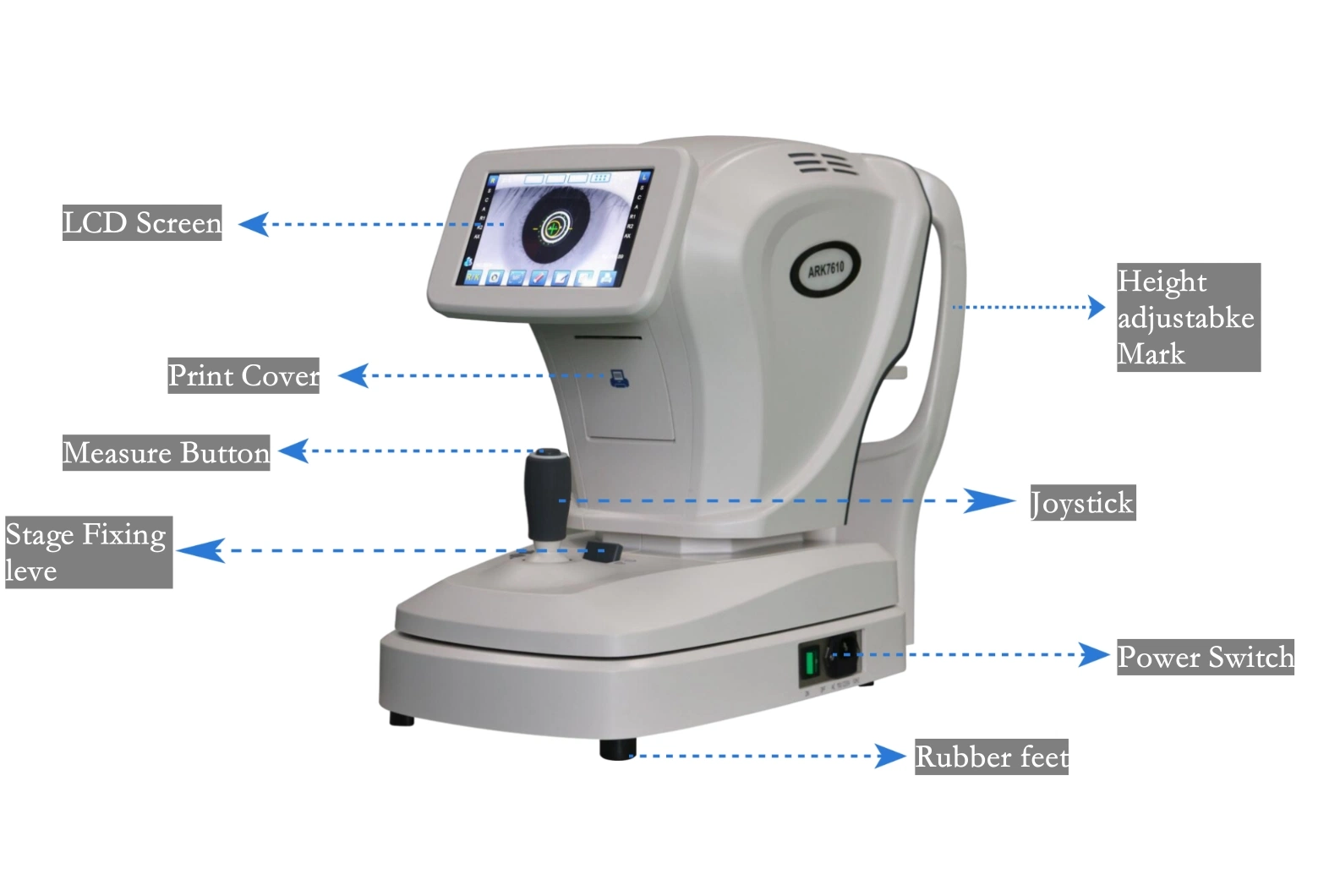 Matériel optique ophtalmique réfractomètre Keratometer réfracteur automatique avec des prix bon marché