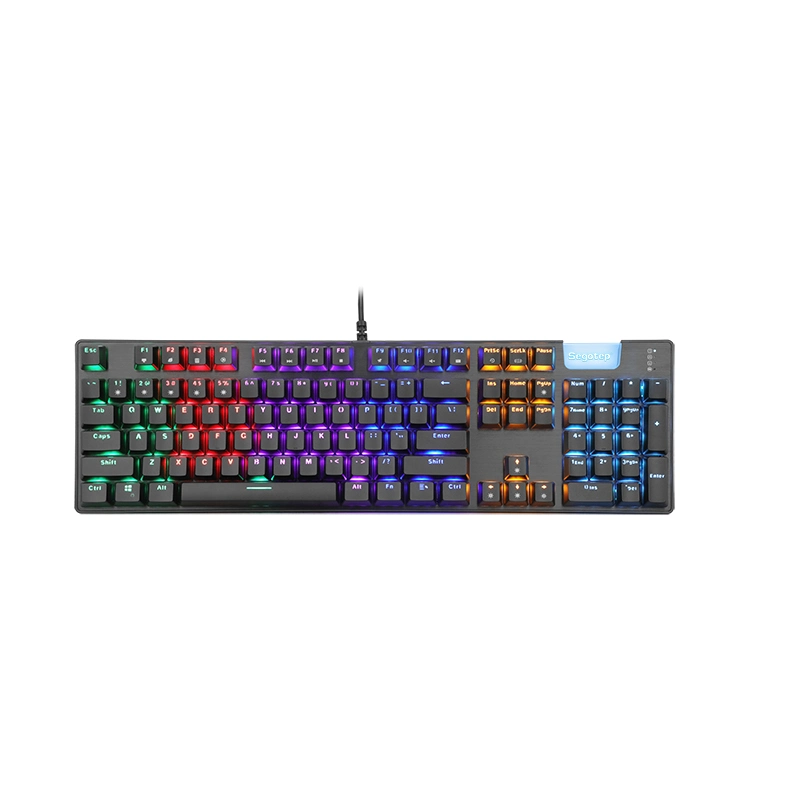 Segotep KGM-001 104 Tasten kabelgebundene Gaming-Tastatur für Laptop oder Computer - Tastatur in voller Größe mit numerischem Tastenfeld