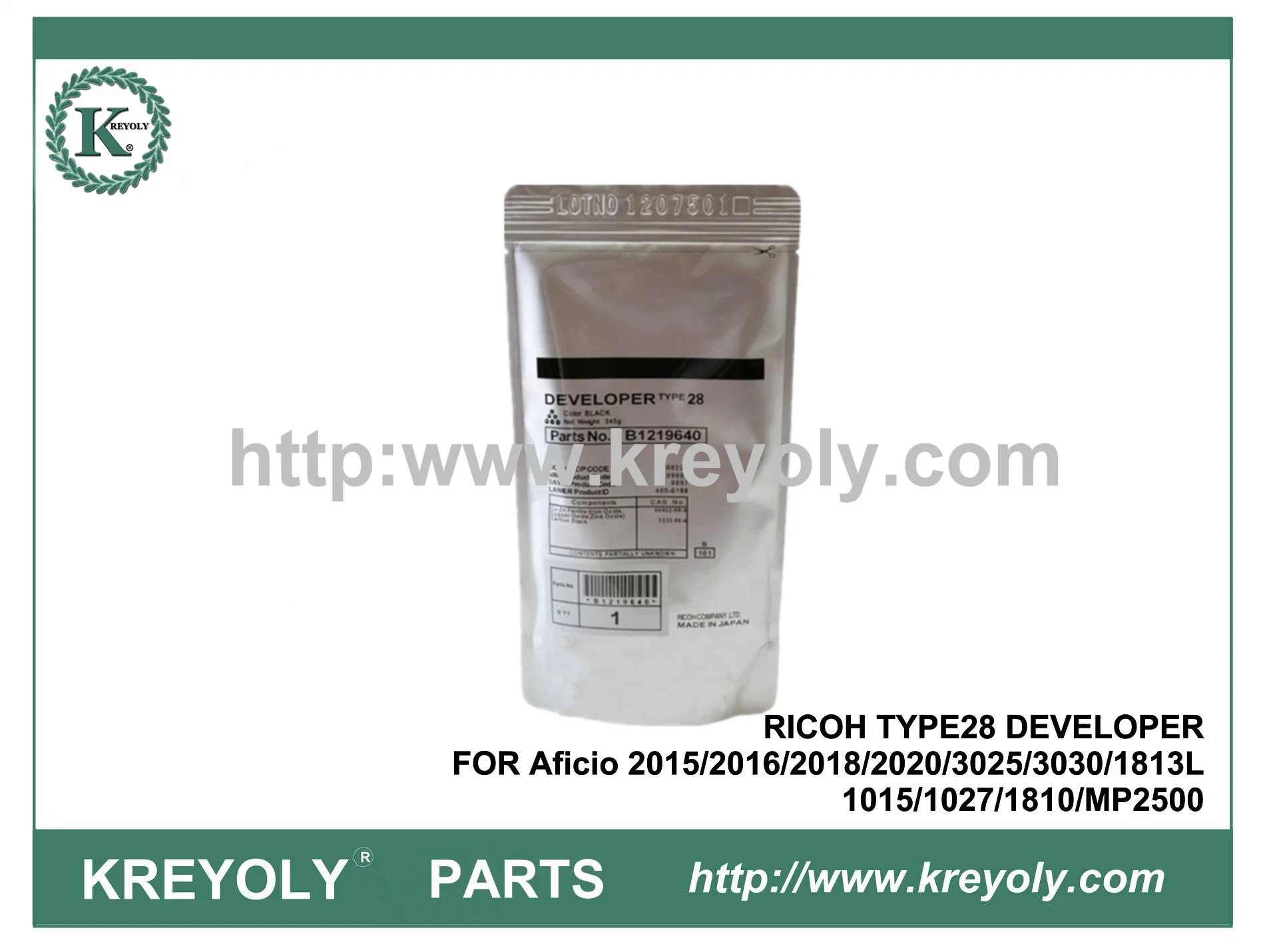 RICOH TYPE28 Developer para AF2015/2016/2018/2020/3025/3030