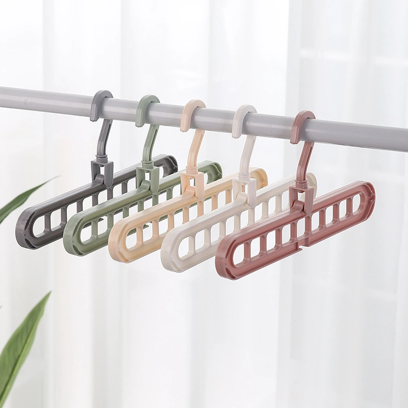 Folding 9-Hole Clothes Hanger