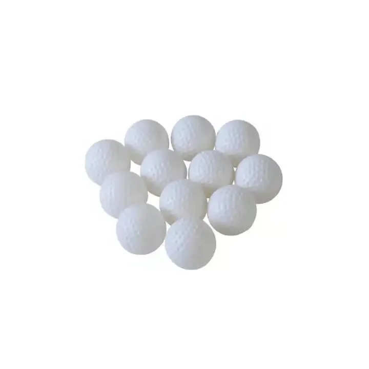 Balle de golf en plastique pour l'entraînement en intérieur, impression de balles de golf personnalisées blanches pour tournoi.