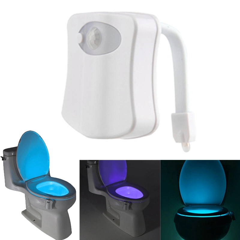 Bathroom LED Sensor Toilet Sign Lavatory Toilet Bowl Lid Light