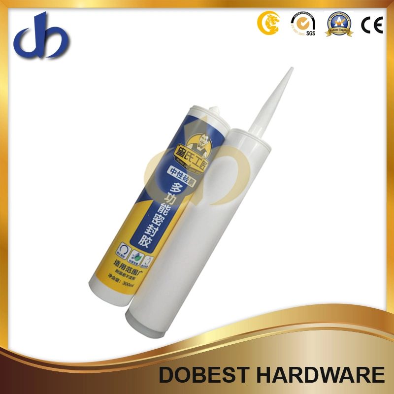 Offset 6 Colors Printing 300ml HDPE Silicone Sealant Packing Cartridge