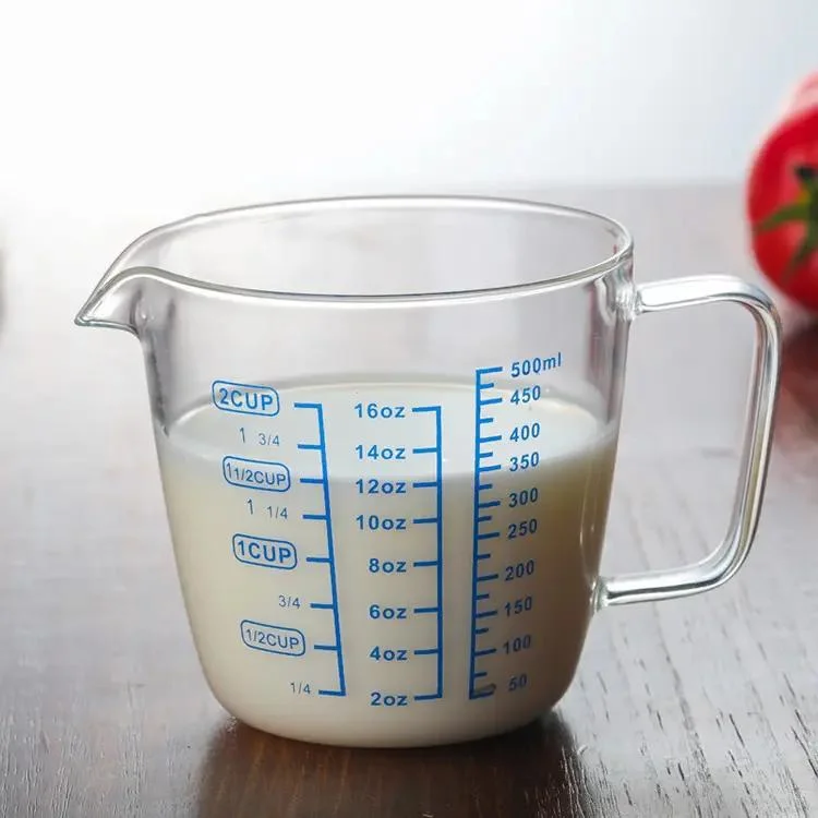 Wholesale/Supplier 250ml 500ml Heat Resistant Glass Measuring Cup with Scale
