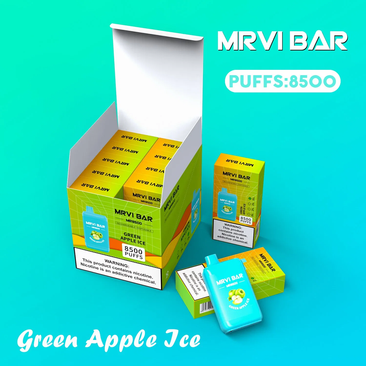 Vape Pod Mrvi Bar 8500 أطواق قابلة للبيع الساخن قابلة للاستخدام e مبخرة Herb الجافة لقلم السجائر