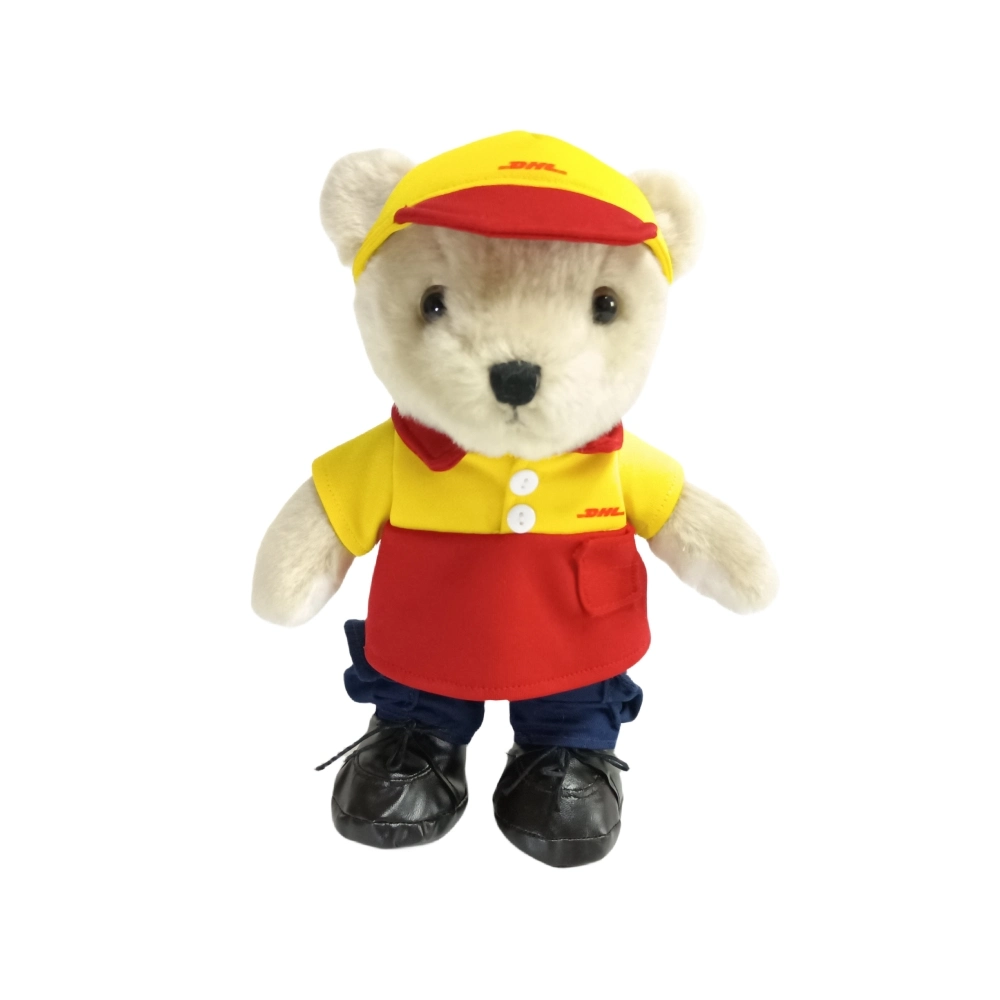 DHL Bear Courier Express Soft Teddy Tier stehend Custom Plüsch Spielzeug