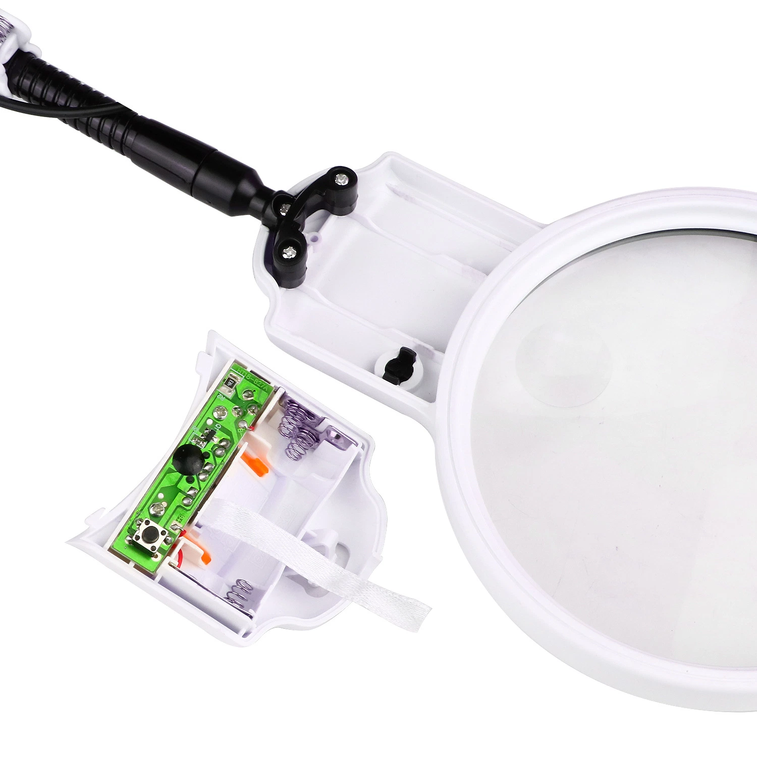 Big Lens Magnifier with LED Light Desktop Magnifying Glass with USB Cable