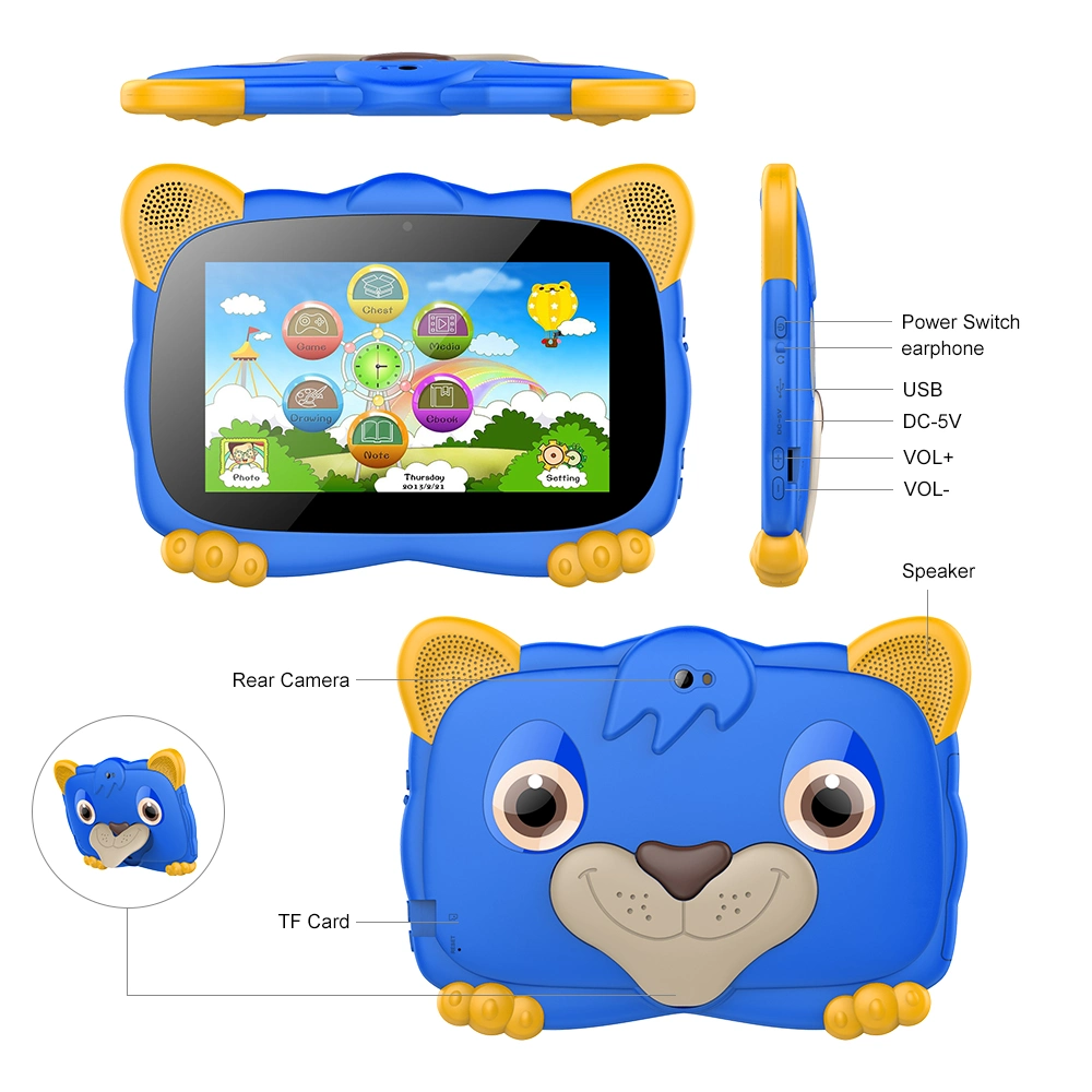 7'' Cute Animal Appearance Kids Intelligence Games Educational Tablet China Tablet PC for Children