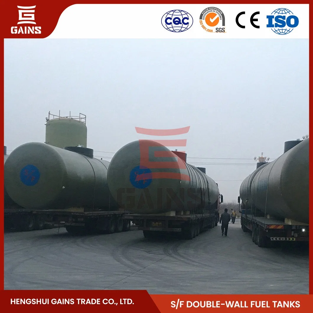 Ganancias Doble pared tanques de aceite a granel proveedores China Fiberglass Double Tanque de combustible de acero de pared