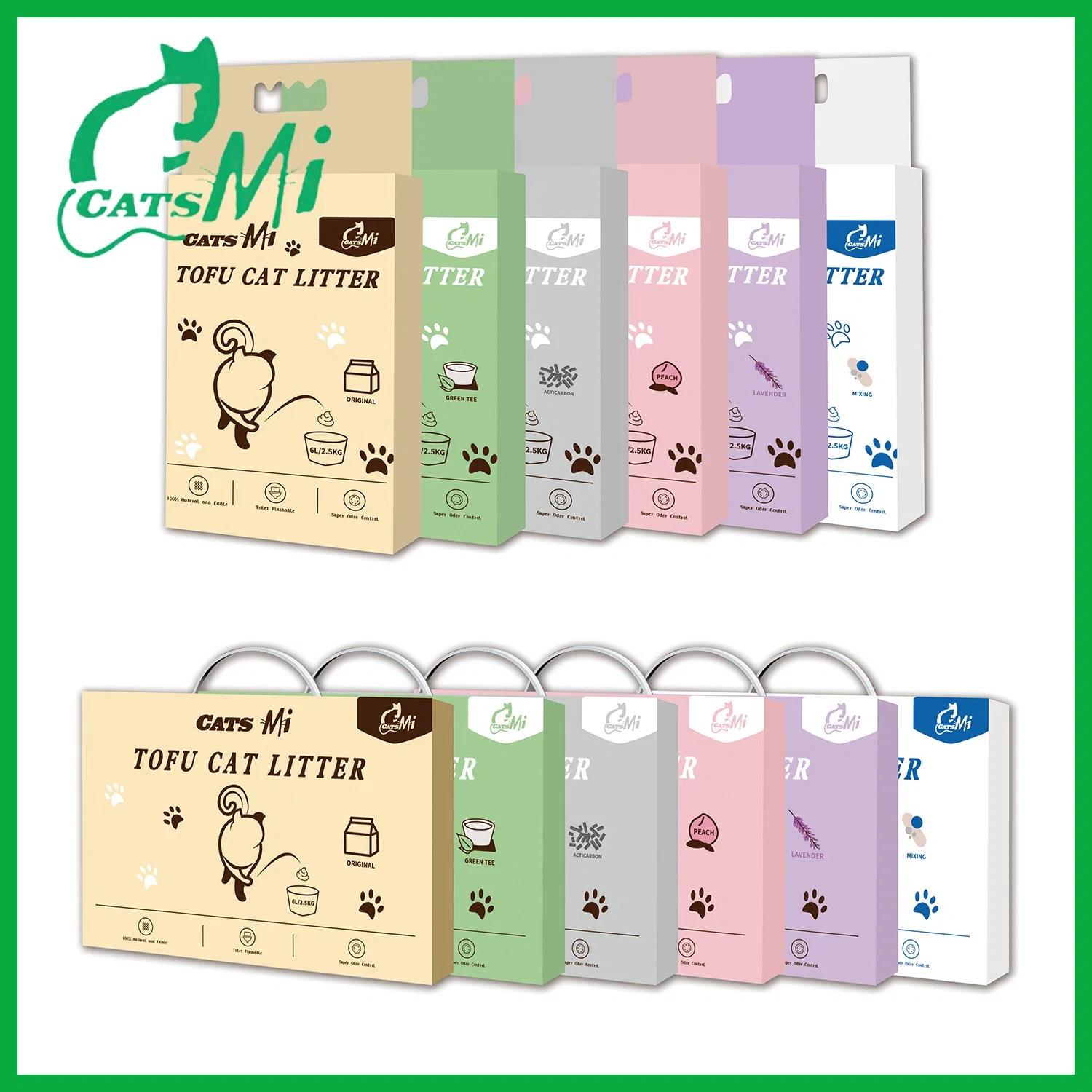 Free of Nasty Chemicals Odour Control Low Dust Eco Friendly Tofu Cat Litter