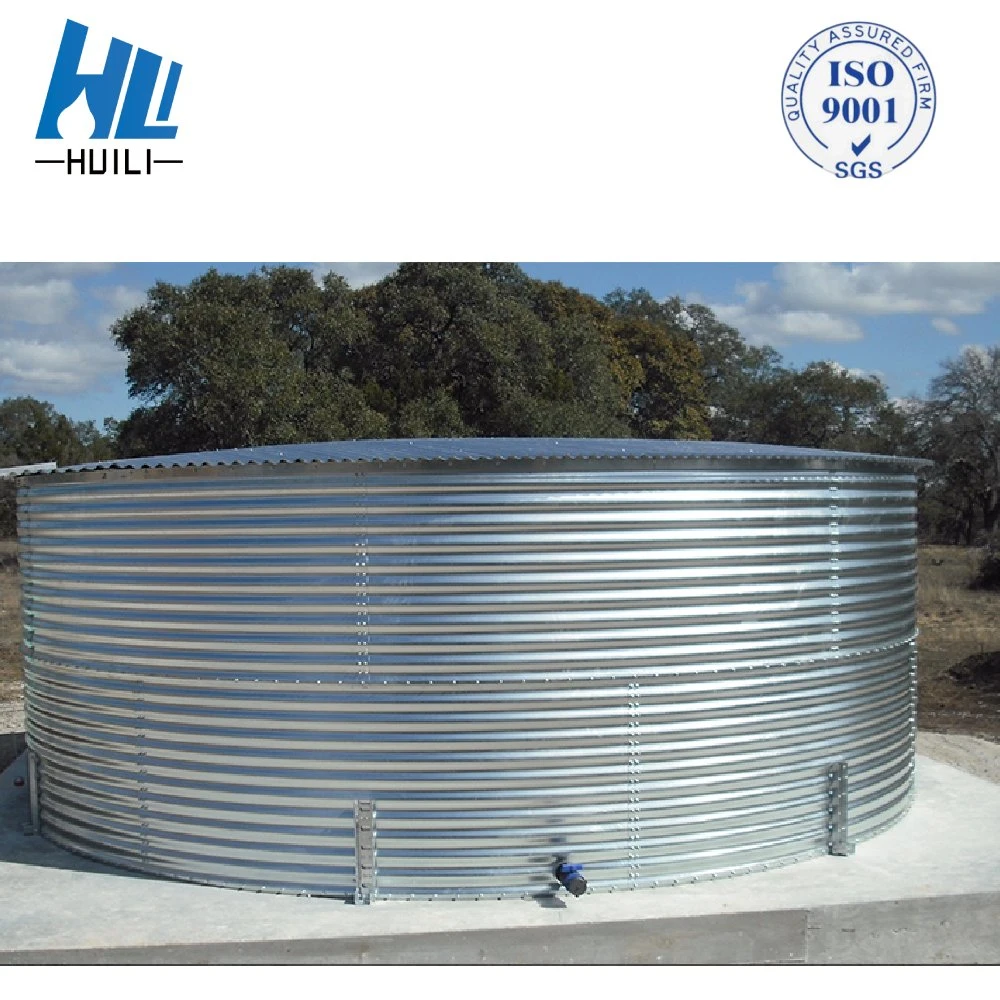 Tanque circular redondo circular redondo modular de hojas de acero galvanizado