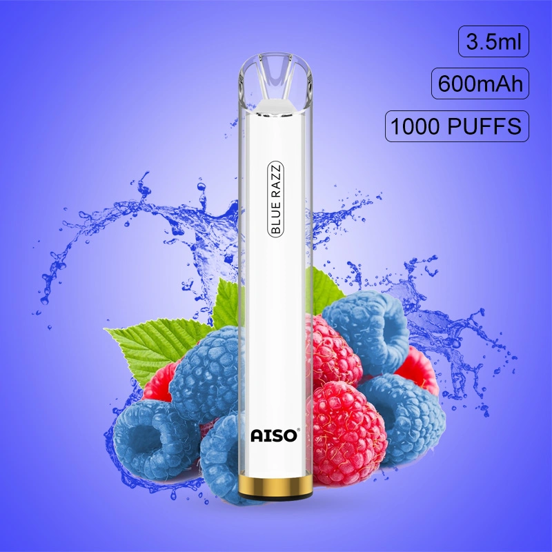 Ecigs AISO com caneta de 1000 mAh de bateria de 3,5 ml brilhante transparente e 1000 mAh Cigarros eletrónicos de estilo