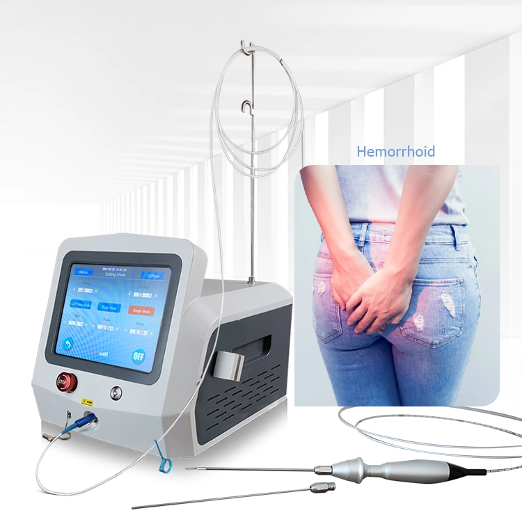 Laser Treatment for Hemorrhoids Diode Laser 980+1470nm Proctology Haemorrhoids Cutting Hemorrhoids Treatment Device