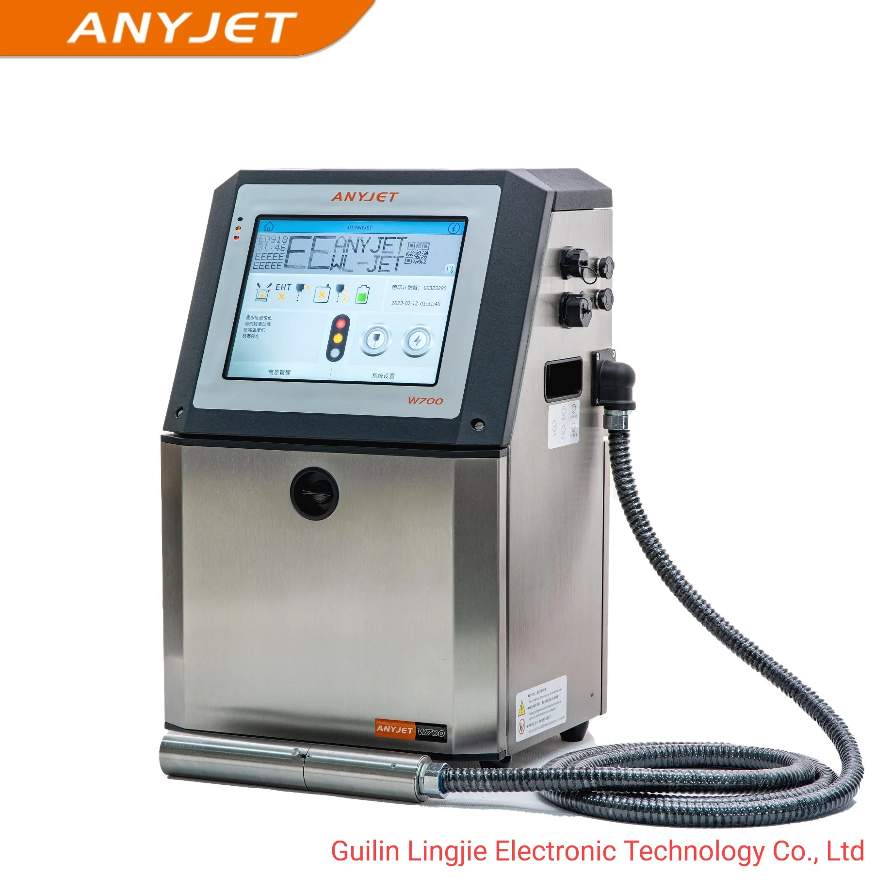 ANYJET Automatic Online Inkjet Code Printer for Time Date Printing Line