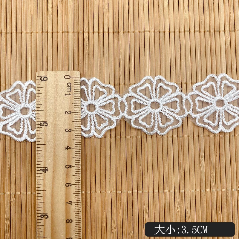 Polyester Mesh Yarn Flower Children's Accessories DIY Barcode Clothing Accessories Width 3.5cm Lace