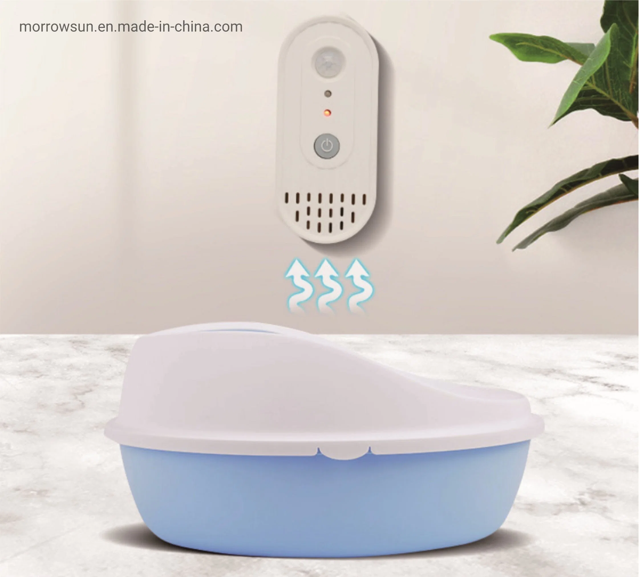 Cordless 24 Hour Intelligent Detection Oxygen & Anion Portable Pm2.5 Cat Litter Basin Purifier Air Cleaner