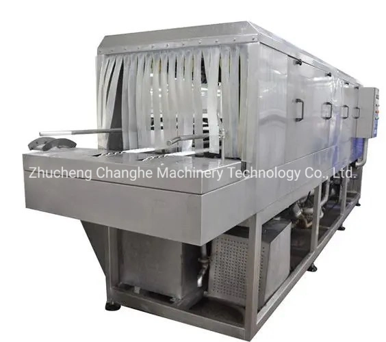 Hot Selling Tunnel Plastic Basket Washing Machine Lunch Box Washer and Meal Box Cleaning Machine with Factory Price