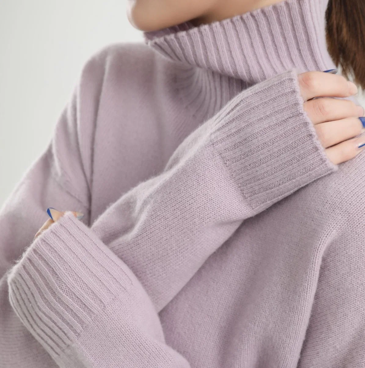 أزياء السيدات 2x2 Ripb Turtleneck سحب النقود من Wool Cashmere