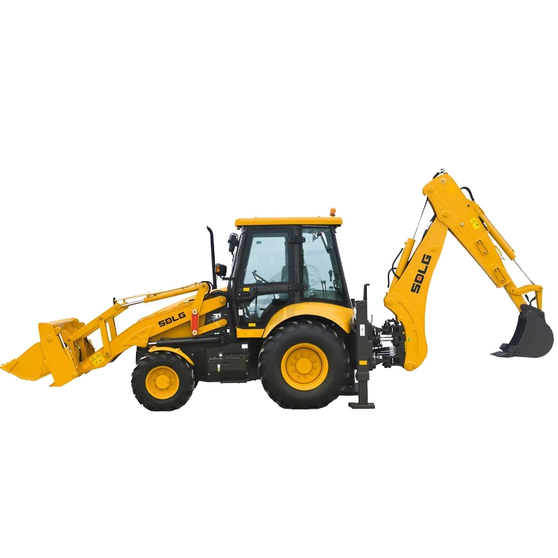 B877 Backhoe Loader Manufactured in China B877f 1800kg Loading Capacity, Carraro Gearbox and Axle