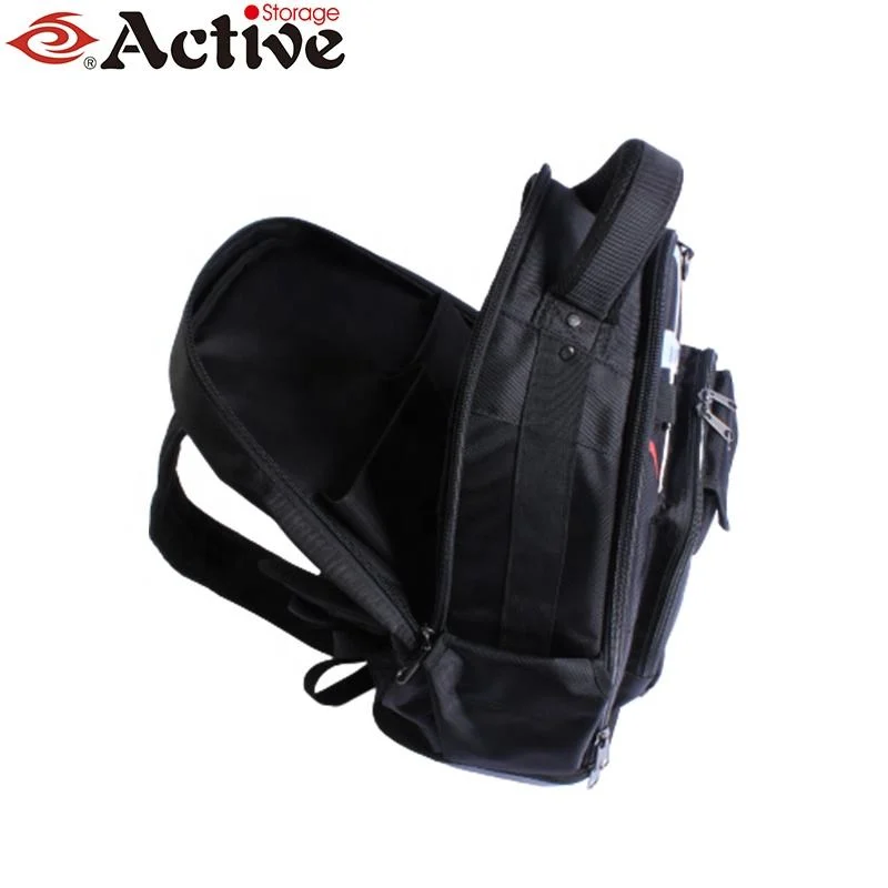 Heavy Duty Car Detailing 600d Polyester Tool Bag Tools Backpack for Electrician Tools with Hard Base