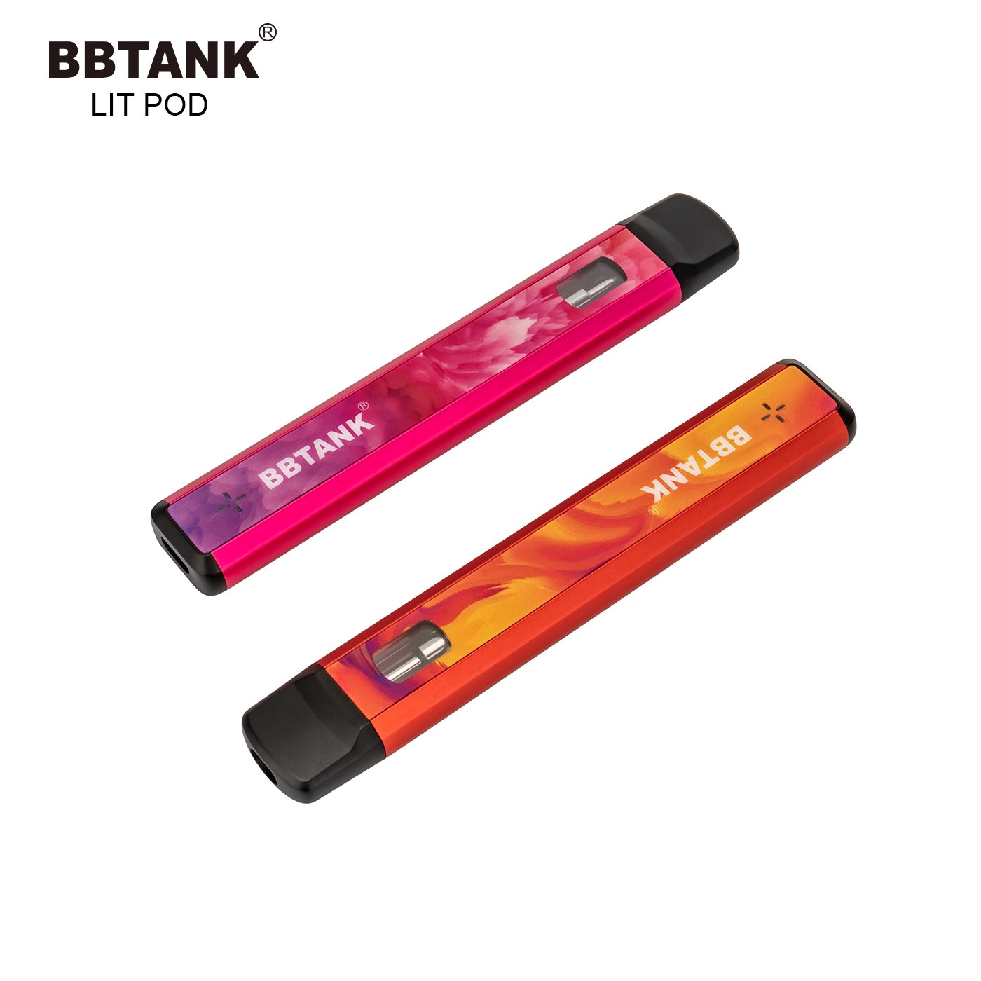 1G sistema de cápsula cerámica VAPE Diseño flexible Bbtank Nuevo Lit Pod etiqueta privada 350mAh batería