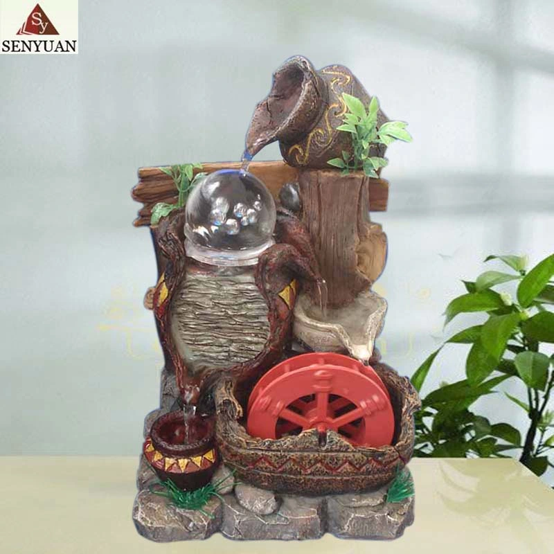 Resin Crafts Office Water Feature Fountain Sculpture