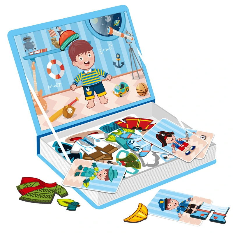 Smart Boy Early Learning Toy Clothing Match Game Magnetic Puzzle for Kid