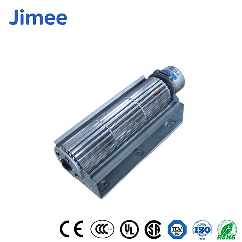 Jimee Moteur ventilateur tangentiel de la Chine à débit transversal des fournisseurs de gros ventilateur en aluminium Jm-90-1020 0,19 (A) le débit de courant du moteur du ventilateur de chauffage au sol pour four / / convecteurs