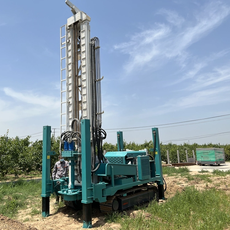 200m/300m/400m/600m Equipo de Crawler Móvil Máquina de Perforación de Pozos de Agua Portátil Hidráulica de Perforación de Pozos Profundos