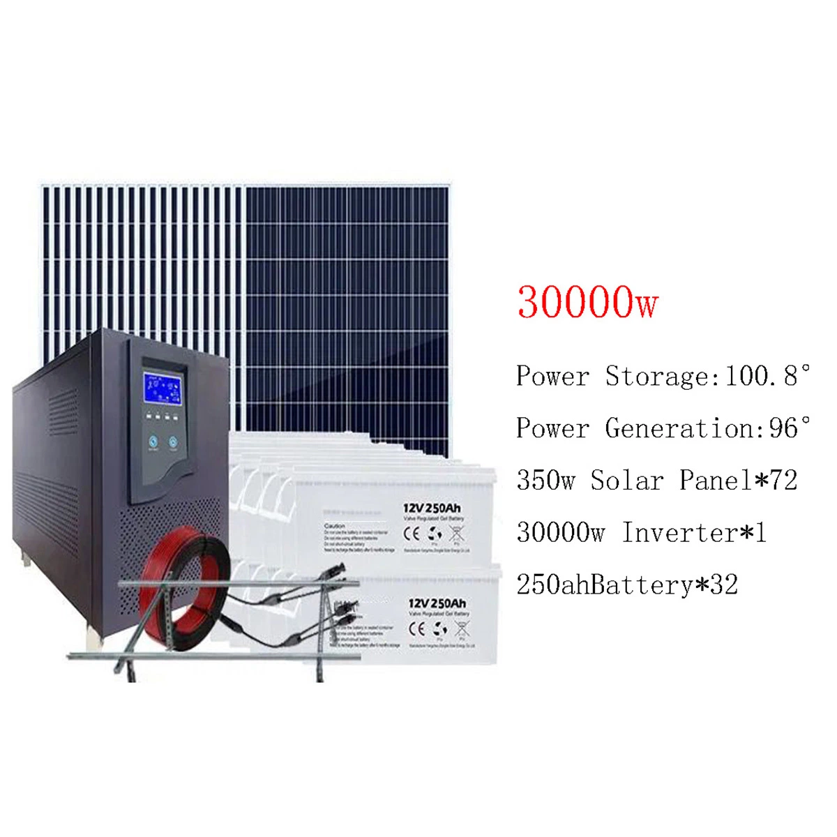 Solar Generator 220V 300W Output for Home Lighting Support TV Fan Solar Energy Power System