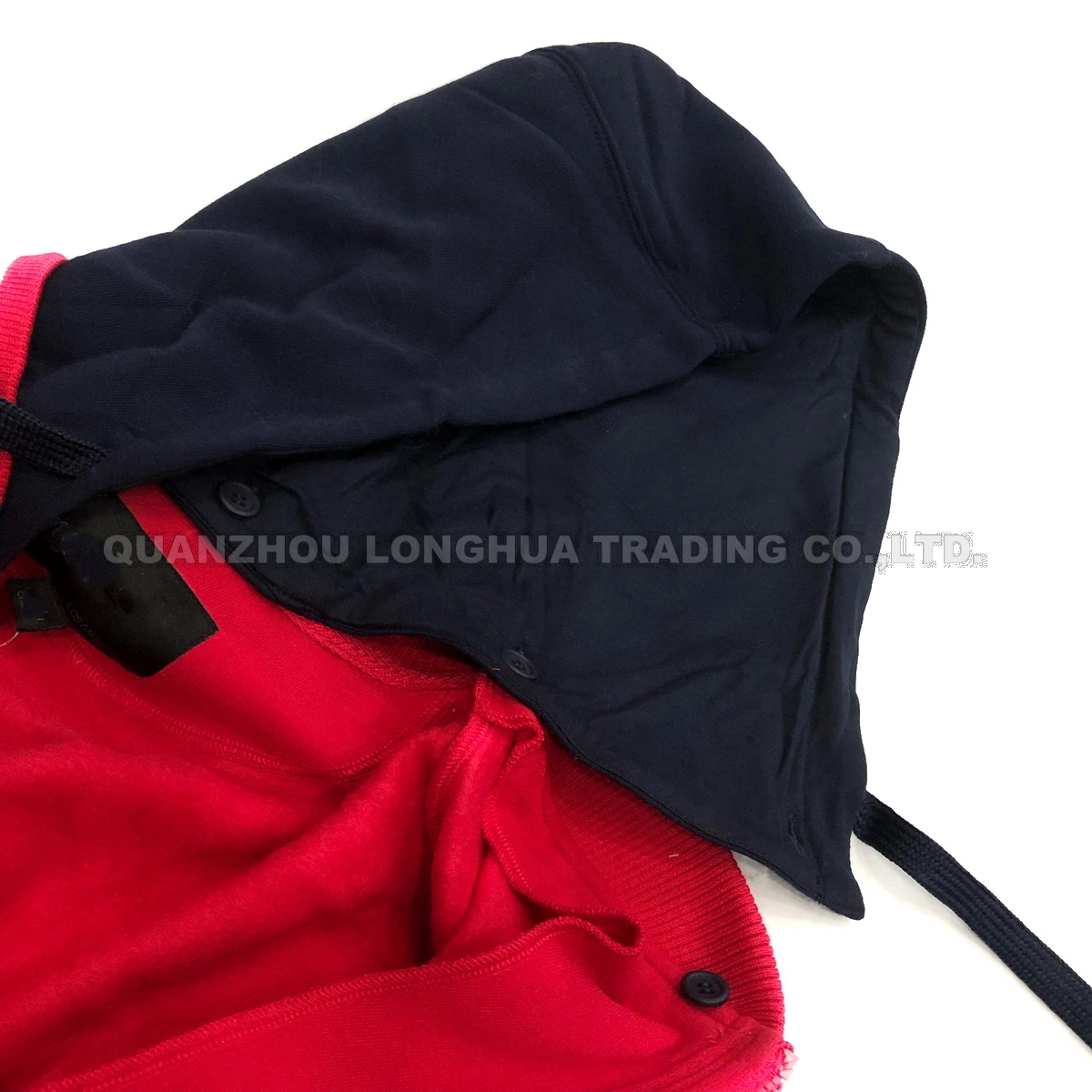 Men Boy Jacket Knitwear Polyester Fleec Removable Hoody Clothing Sport Apparel