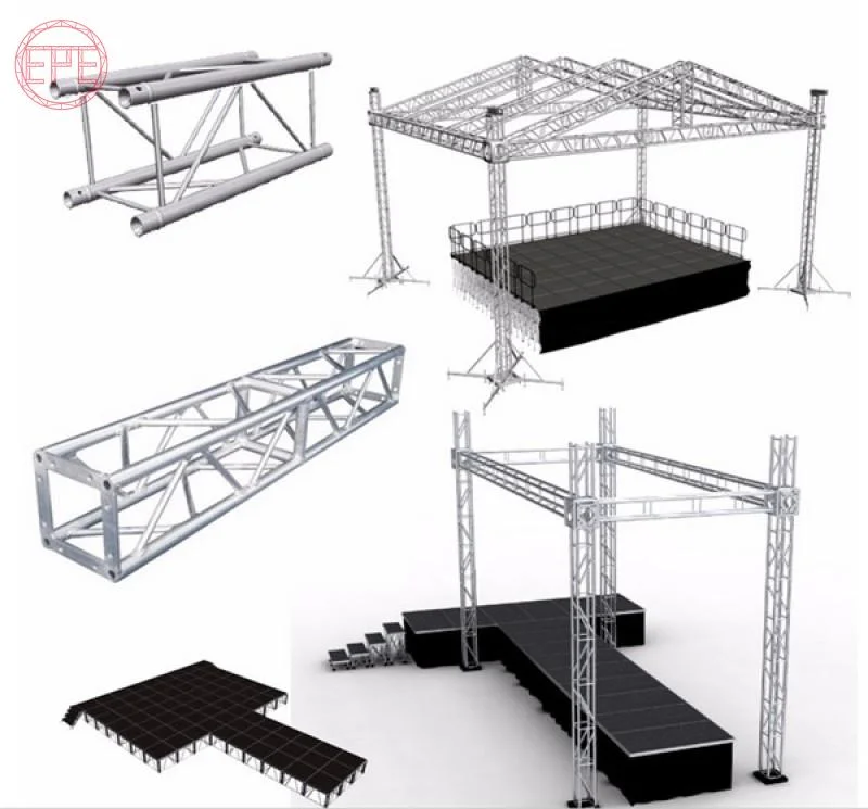 Patas ajustables Equipo portátil de etapa con plataforma de contrachapado