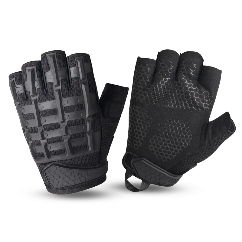 High Quality Abrasion Resistant Half Finger Nylon Combat Tactical Gloves Gl643