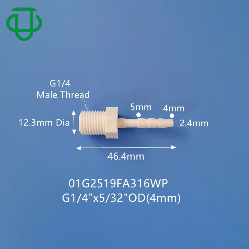 G1/4 Male Threaded Hose Tail End Barb Connector Plastic Straight 90 Degree Elbow Pipe Fittings Joint Coupler Adapter