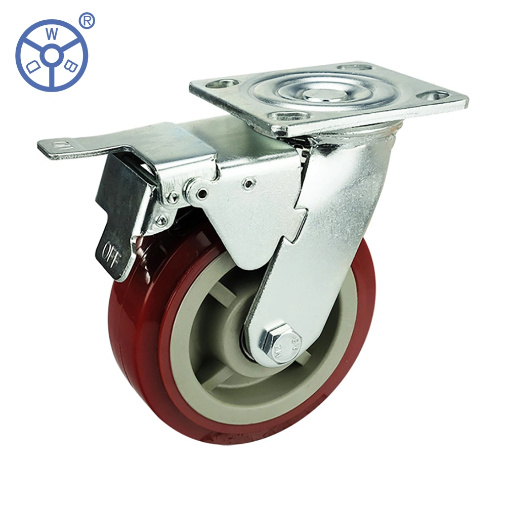 Hot Sale 4 Inch PVC Heavy Duty Industrial Plastic Core Swivel Plate Caster