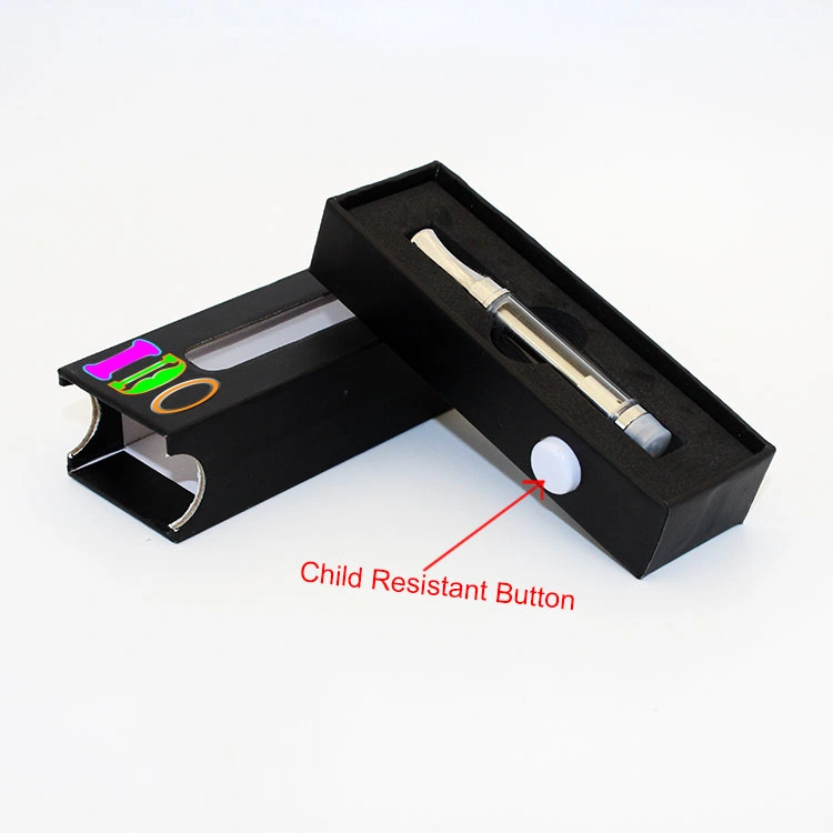 Childproof Custom 0.5ml 1ml Cart Package Box Cartridge Packaging Cartridge 0.5g 500mg Childlock Gift Cart Packaging Window Box