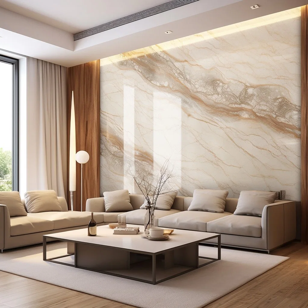 Free Samples Oushe PVC Wall Panel Marble Interior Decoration