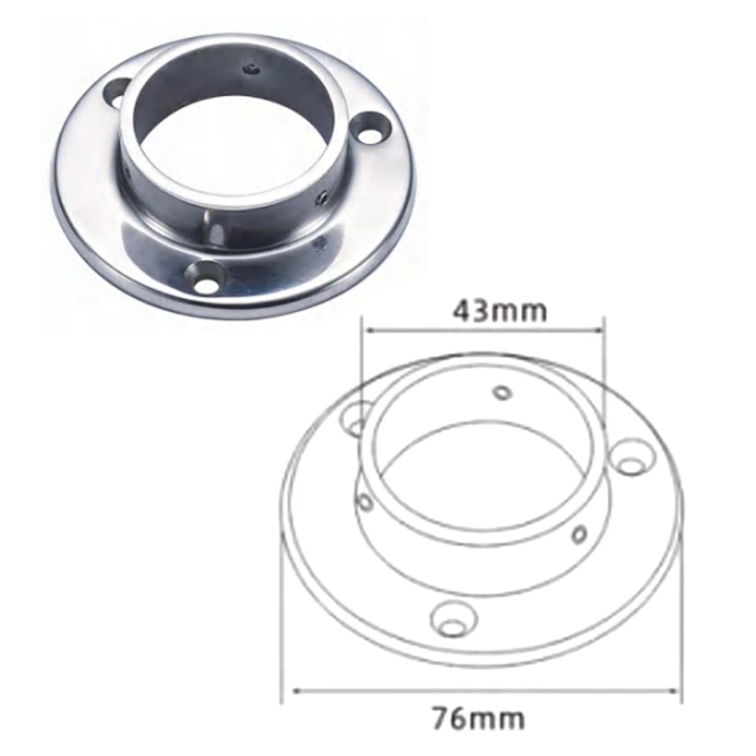 Standard JIS 10K W/N Wall Weld Neck Adapter Coupling Shaft Flange