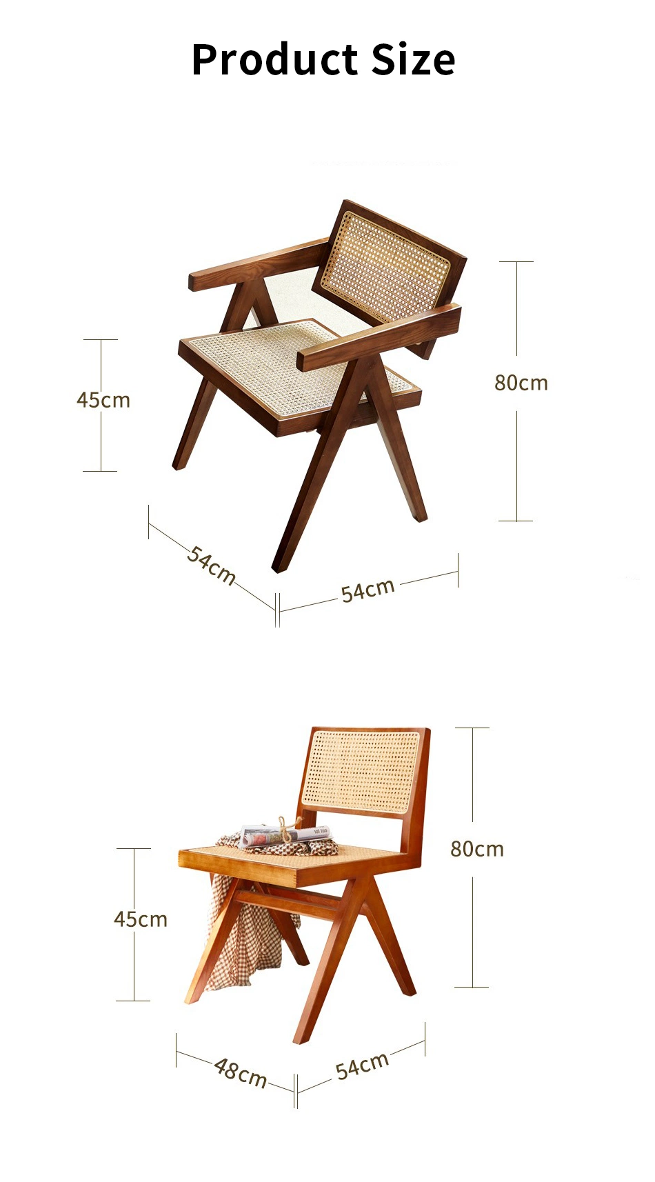 Modern Living Room Restaurant Hotel Restaurant Chair Solid Wood Leisure Dining Chair