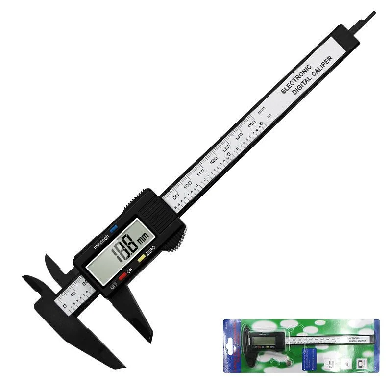 0-150mm High Strength Measuring Tool Inner and Outer Diameter Electronic Digital Display Plastic Vernier Caliper