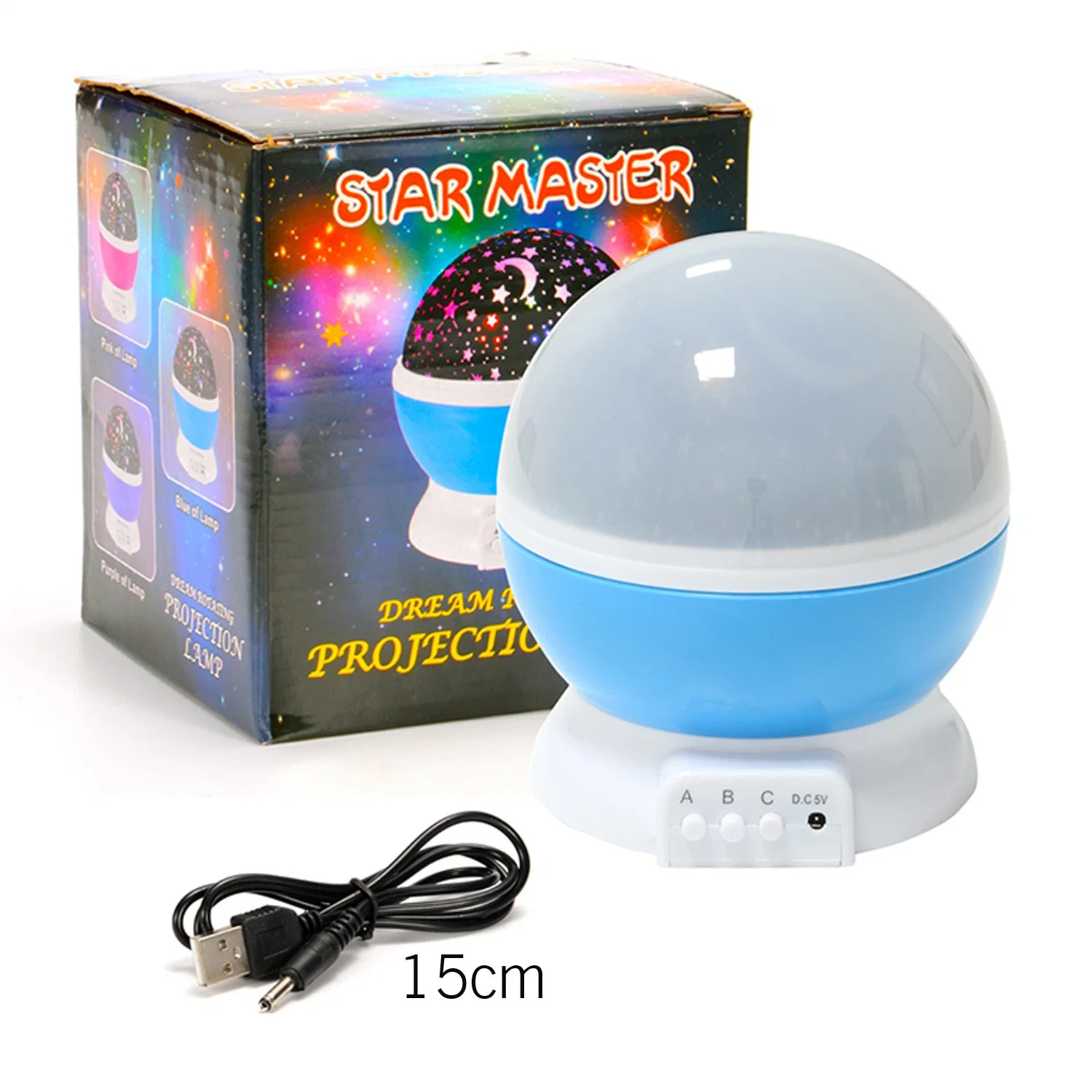 LED Bulbs 9 Light Color Changing Moon Star Projector Baby 360 Degree Rotating Night Light