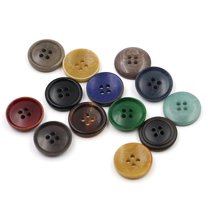 Wholesale/Supplier Custom Color Polishing Engraved Pattern 2 Hole Brown Natural Corozo Buttons