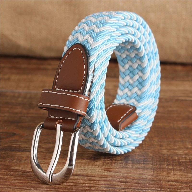 Elasticated Belts Mens Womens Stretch Woven Braided Regular Casual Belt