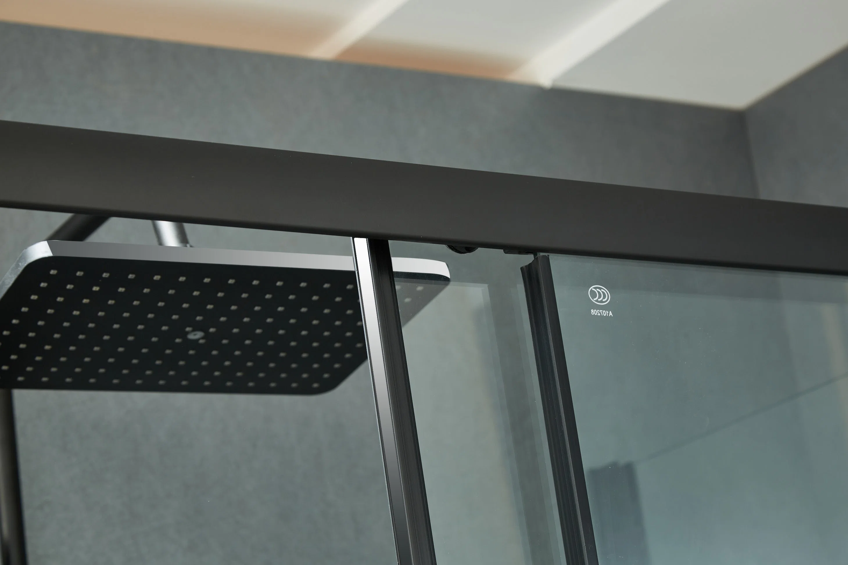Elegante Aluminium Black Double Sliding Badezimmer Dusche Bildschirmabschirmung