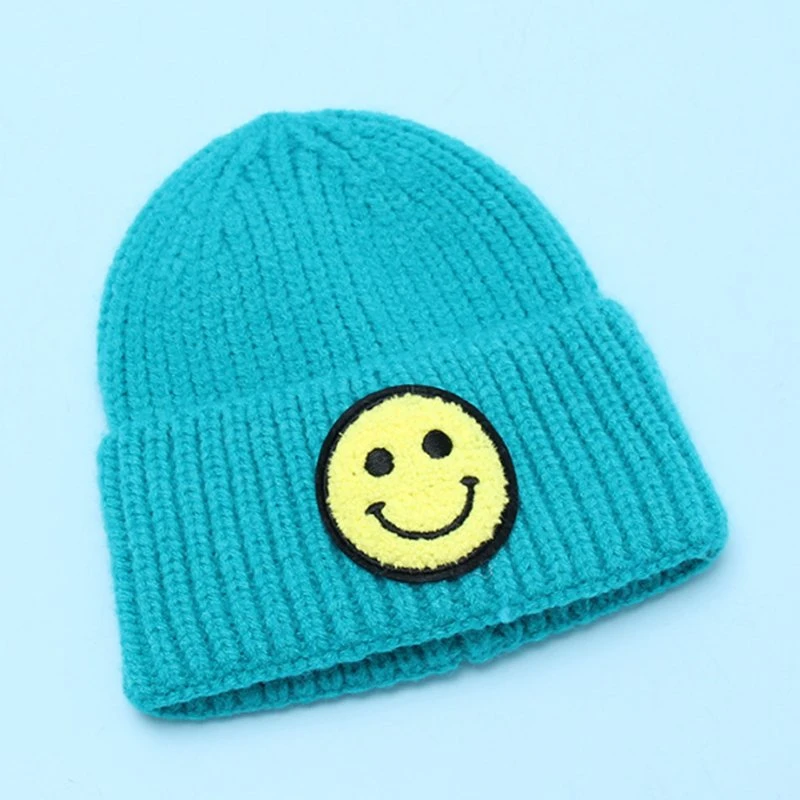 Fashion Custom Knitted Cuffed Design Cute Beanie Foldable Winter Cap for Girl/Women