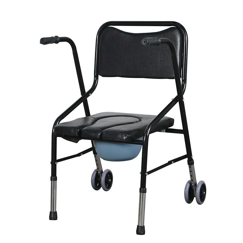 Multiple Styles Foldable Metal Commode Toilet Chair for Elderly